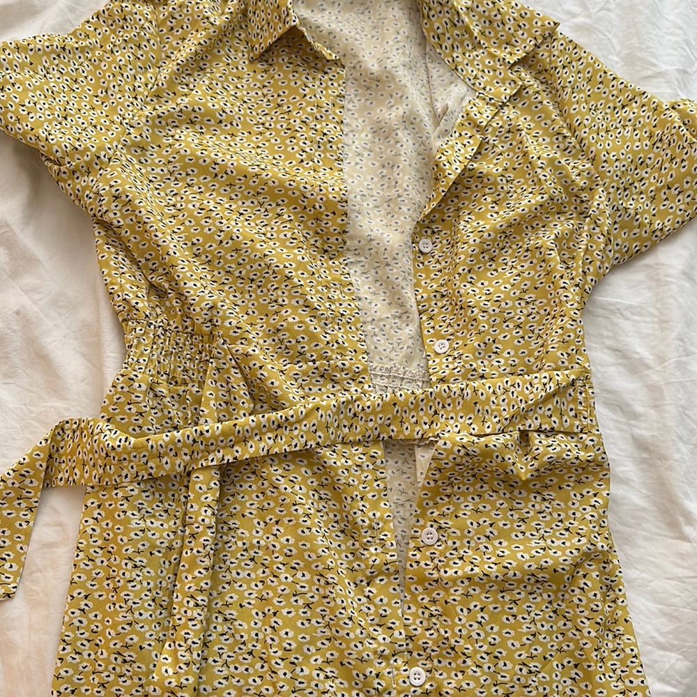 Mid-length dress.
